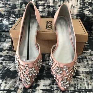 Gorgeous Embellished Satin Flats (wide width)